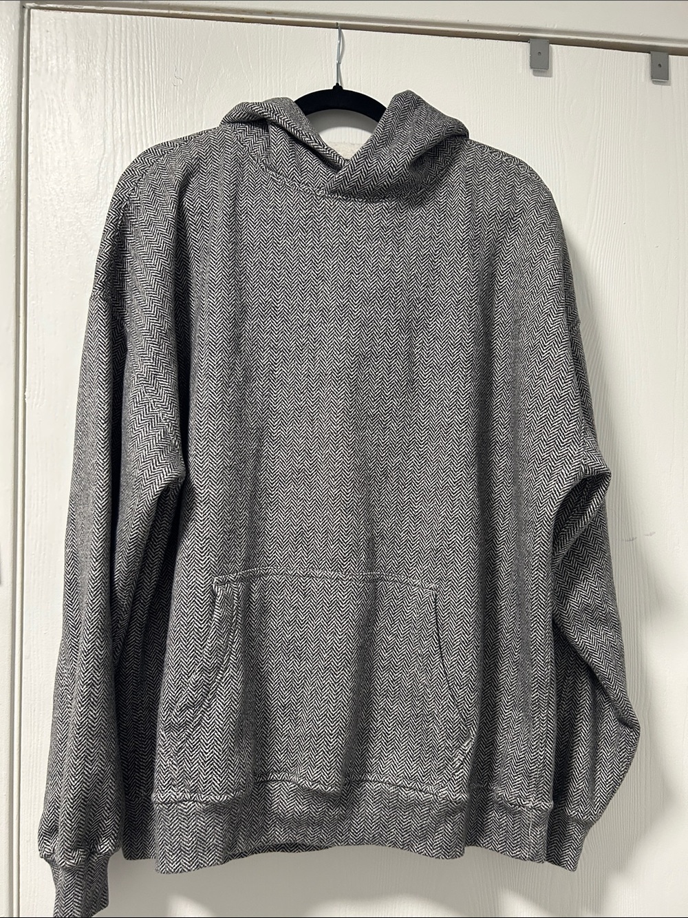Abercrombie & Fitch essential hoodie in herringbone grey